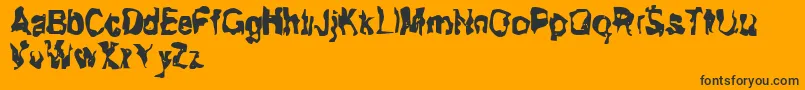 Fit-Schriftart – Schwarze Schriften auf orangefarbenem Hintergrund