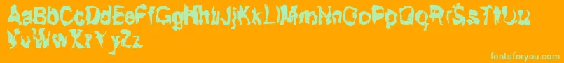 フォントFit – オレンジの背景に緑のフォント