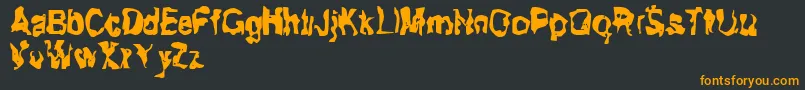Fit Font – Orange Fonts on Black Background