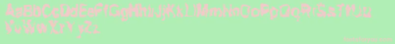 Fit Font – Pink Fonts on Green Background