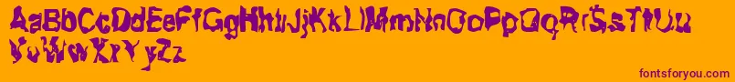 フォントFit – オレンジの背景に紫のフォント