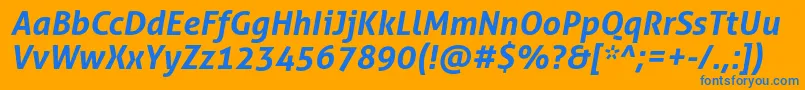 AllerBoldItalic Font – Blue Fonts on Orange Background