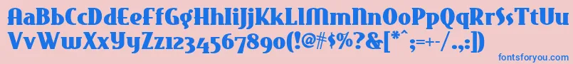 Eastmarketnf Font – Blue Fonts on Pink Background