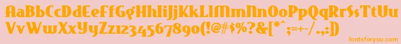 Eastmarketnf Font – Orange Fonts on Pink Background