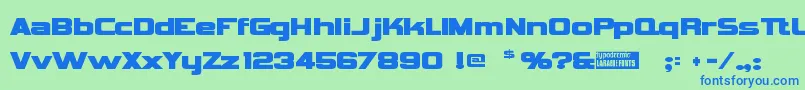 Vipnagor Font – Blue Fonts on Green Background