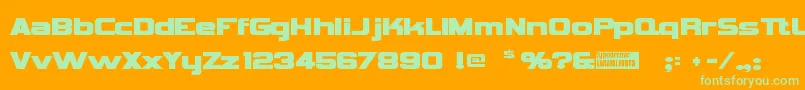 Vipnagor Font – Green Fonts on Orange Background