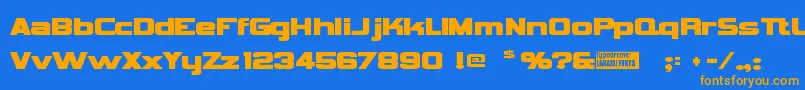 Vipnagor Font – Orange Fonts on Blue Background