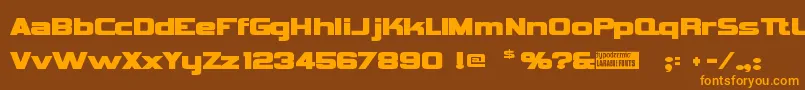 Vipnagor Font – Orange Fonts on Brown Background