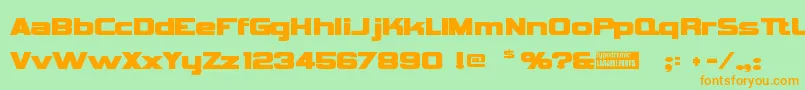 Vipnagor Font – Orange Fonts on Green Background