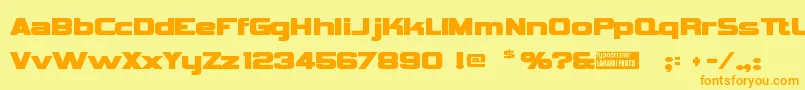 Vipnagor Font – Orange Fonts on Yellow Background