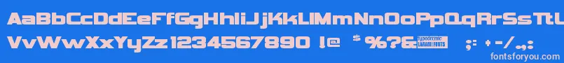 Vipnagor Font – Pink Fonts on Blue Background