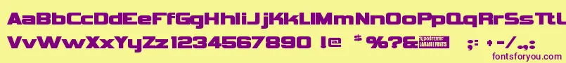 Vipnagor Font – Purple Fonts on Yellow Background