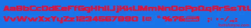 Vipnagor Font – Red Fonts on Blue Background