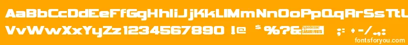 Vipnagor Font – White Fonts on Orange Background