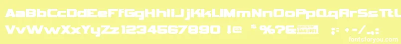 Vipnagor Font – White Fonts on Yellow Background