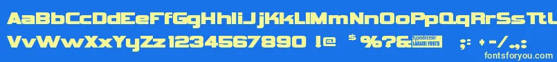 Vipnagor Font – Yellow Fonts on Blue Background