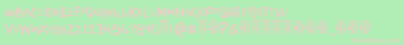 AnytakersRegular Font – Pink Fonts on Green Background