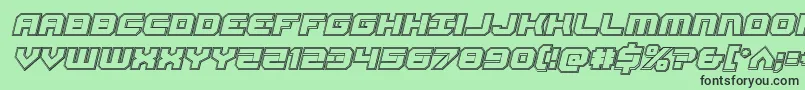 Gearheadengraveital-fontti – mustat fontit vihreällä taustalla
