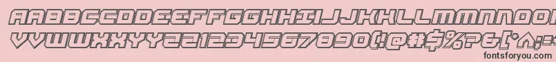 Gearheadengraveital Font – Black Fonts on Pink Background