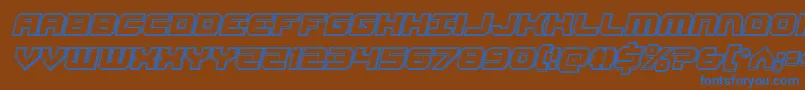 Gearheadengraveital-fontti – siniset fontit ruskealla taustalla
