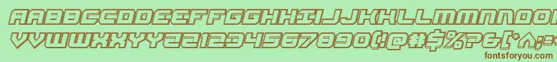 Gearheadengraveital-fontti – ruskeat fontit vihreällä taustalla