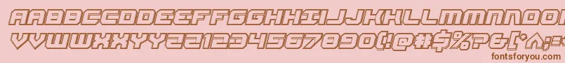 Шрифт Gearheadengraveital – коричневые шрифты на розовом фоне
