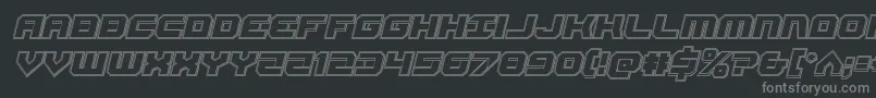Шрифт Gearheadengraveital – серые шрифты на чёрном фоне
