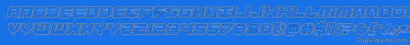 Шрифт Gearheadengraveital – серые шрифты на синем фоне