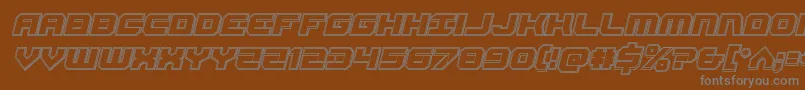 Gearheadengraveital Font – Gray Fonts on Brown Background