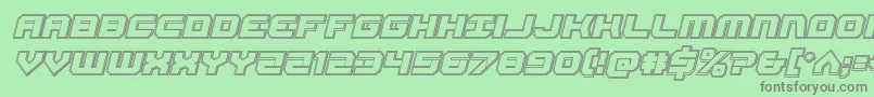 Gearheadengraveital-fontti – harmaat kirjasimet vihreällä taustalla
