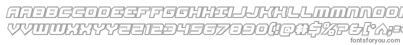 Gearheadengraveital-fontti – harmaat kirjasimet valkoisella taustalla
