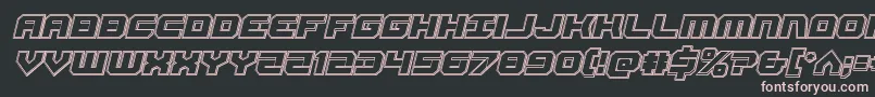Шрифт Gearheadengraveital – розовые шрифты на чёрном фоне