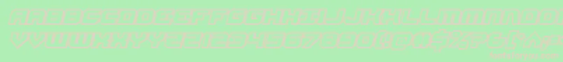 フォントGearheadengraveital – 緑の背景にピンクのフォント