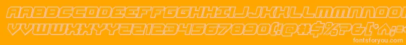 Шрифт Gearheadengraveital – розовые шрифты на оранжевом фоне