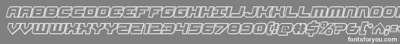 Шрифт Gearheadengraveital – белые шрифты на сером фоне