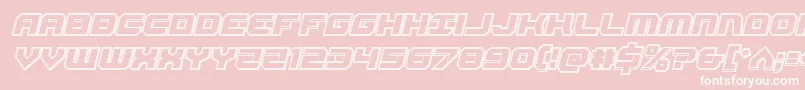 Gearheadengraveital Font – White Fonts on Pink Background