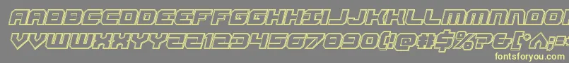 Шрифт Gearheadengraveital – жёлтые шрифты на сером фоне