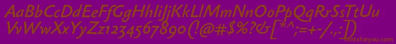 SebastianmediumItalic Font – Brown Fonts on Purple Background