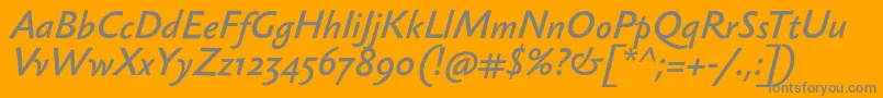 SebastianmediumItalic Font – Gray Fonts on Orange Background