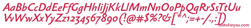 フォントSebastianmediumItalic – 赤い文字