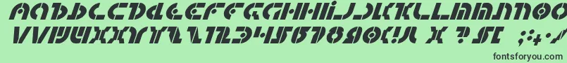 QuestlokItalic-Schriftart – Schwarze Schriften auf grünem Hintergrund