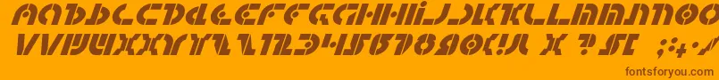 QuestlokItalic Font – Brown Fonts on Orange Background