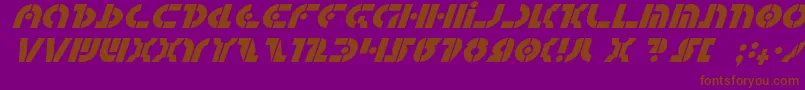 QuestlokItalic Font – Brown Fonts on Purple Background