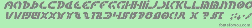 QuestlokItalic Font – Gray Fonts on Green Background