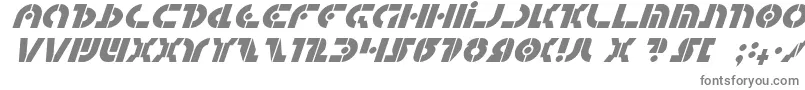 フォントQuestlokItalic – 白い背景に灰色の文字