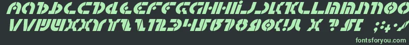 QuestlokItalic Font – Green Fonts on Black Background