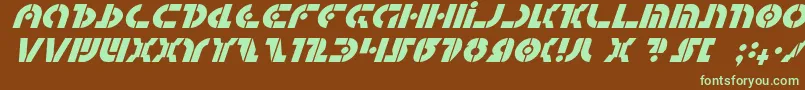 QuestlokItalic Font – Green Fonts on Brown Background