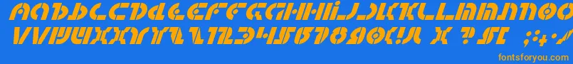 QuestlokItalic Font – Orange Fonts on Blue Background