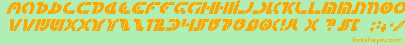 QuestlokItalic Font – Orange Fonts on Green Background