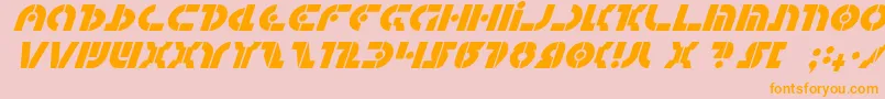 QuestlokItalic Font – Orange Fonts on Pink Background